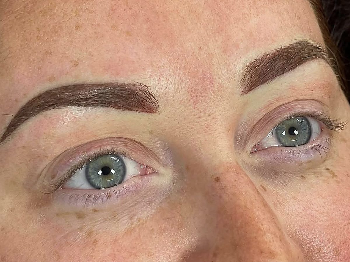 Ombré brows by Alison Burns — a paler front grading to a deeper tail